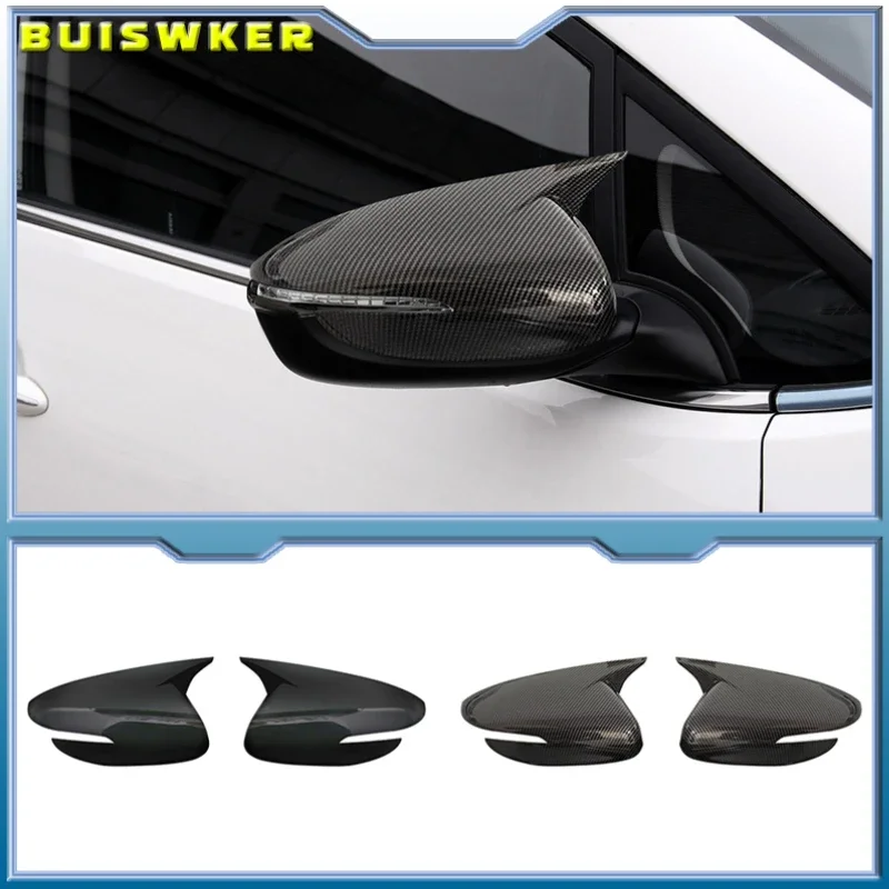 

Carbon Fiber Side Wing Mirror Rearview Mirror Cover Shell Cap Housing for KIA K3 Forte 2013-2017