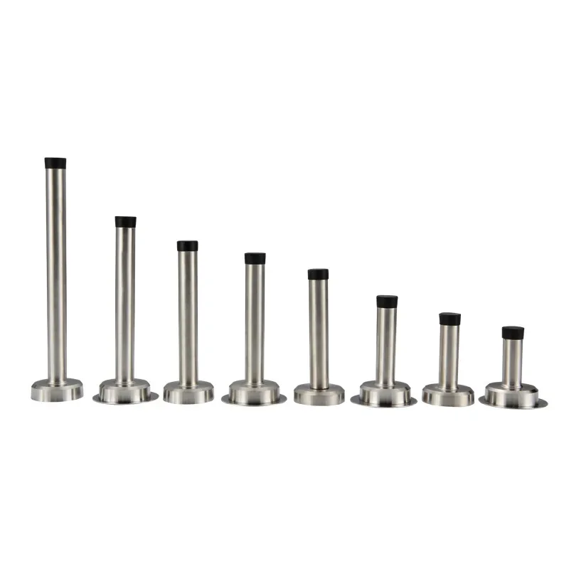 Rubber Wall Mounted Door Stopper Stainless Steel Door Stops Holder Catch Floor Fitting With Screws Bedroom Home Hardware door stopper silicone door stopper door stopper bumpers
