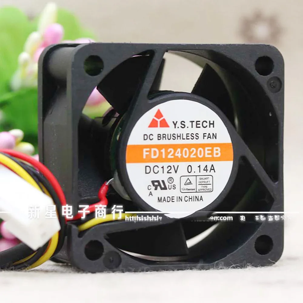 3pin бесшумный охлаждающий вентилятор FD124020EB 4 см 40x40x20 мм для Y.S Tech 12VDC 0.12A