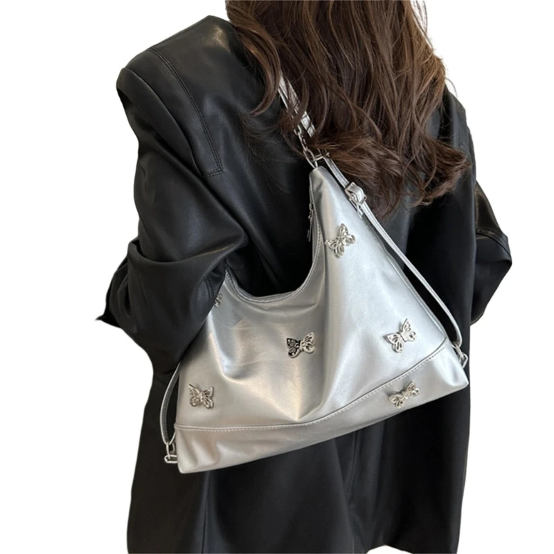 Stylish Women's Handbag PU Shoulder Bags Versatile Underarm Bag for Everyday Use E74B