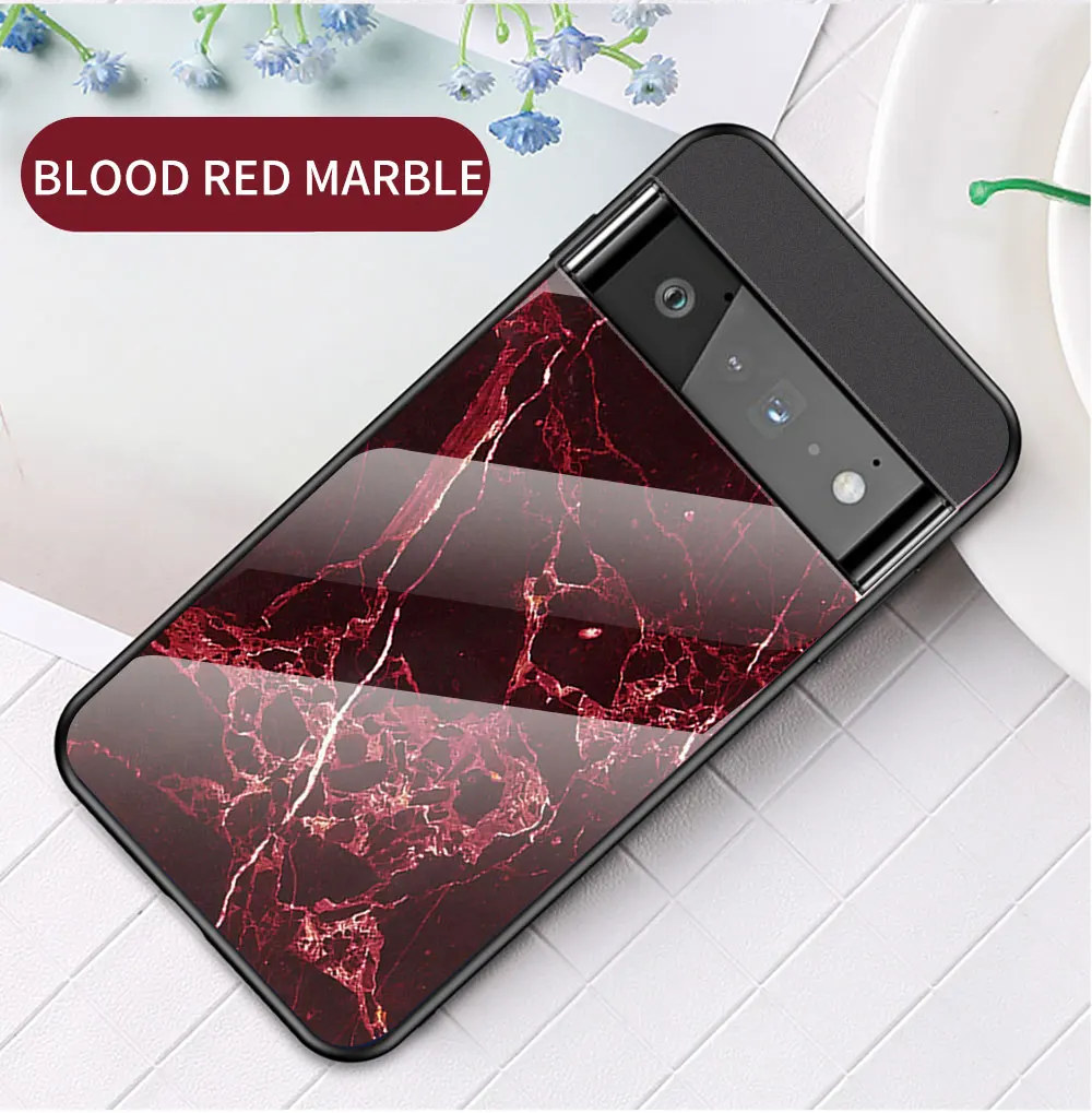 Per Google 7 6 Pro Custodia DECLAREYAO Cover in vetro rigido per Google Pixel 5 XL 4 4A 3 3A 2 1 Custodia in silicone ultra sottile Tempere_voghion.com