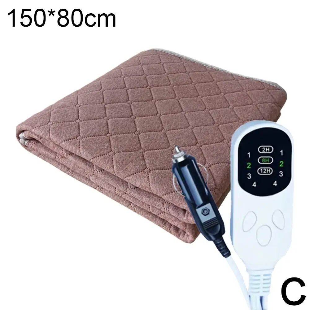 12V Car Heating Blanket Auto Sleeper Warm Heater For Camping Trucks Off-Road Vehicles Heated Blanket Seats Heater Warm Heat O2U6