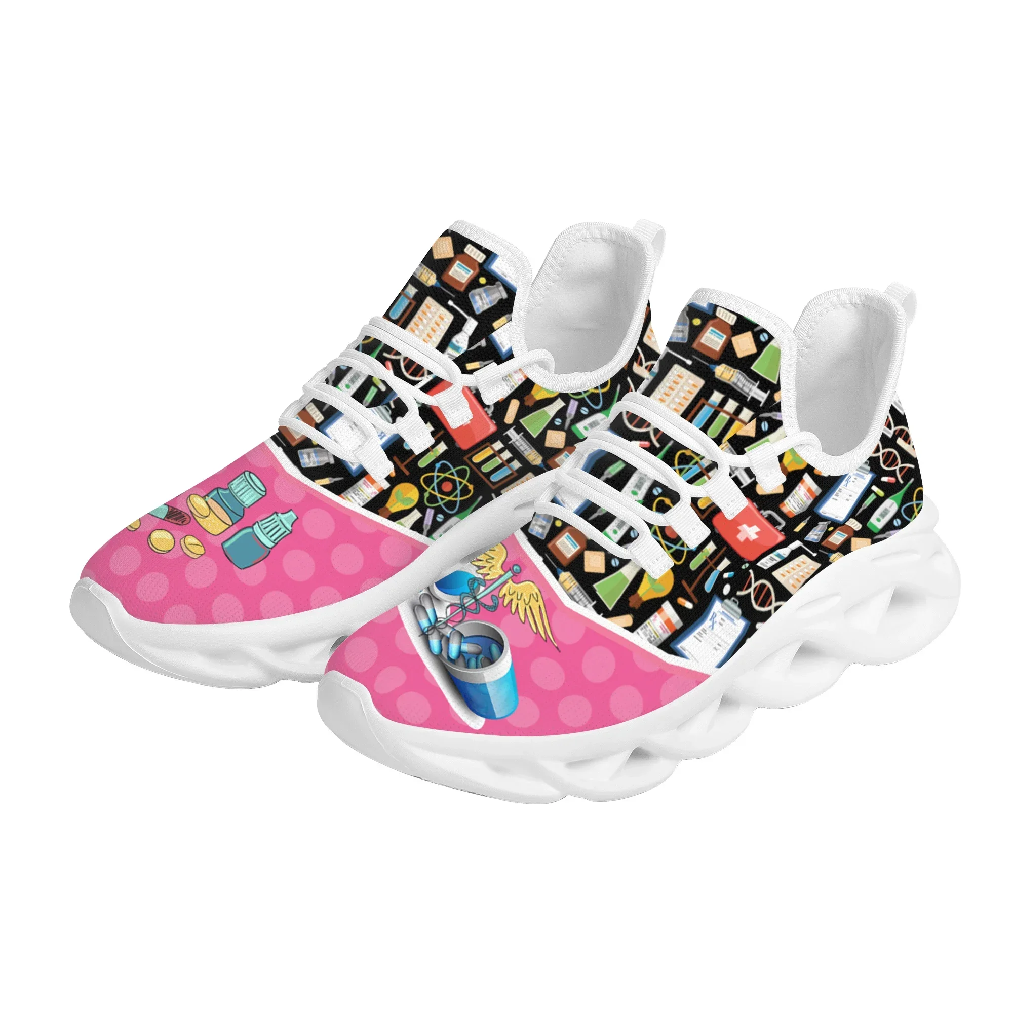 Medical Hospital Surgical Supplies Design Sneakers Breathable Lightweight Lace Up Vulcanized Shoes Street Flat Shoes