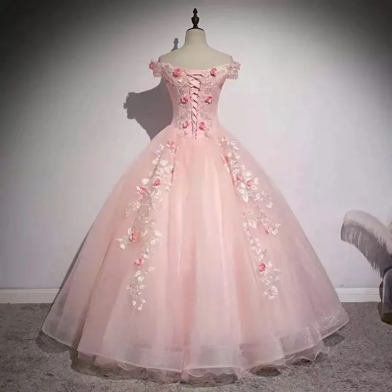 ZL123 New style pink long evening dress