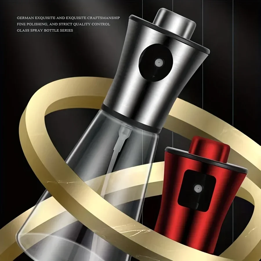 304 Stainless Steel Barbecue Glass Mixing Condiment Bottle Vinegar Soy Sauce Spray Oiler Seasoning Condiment Bottle