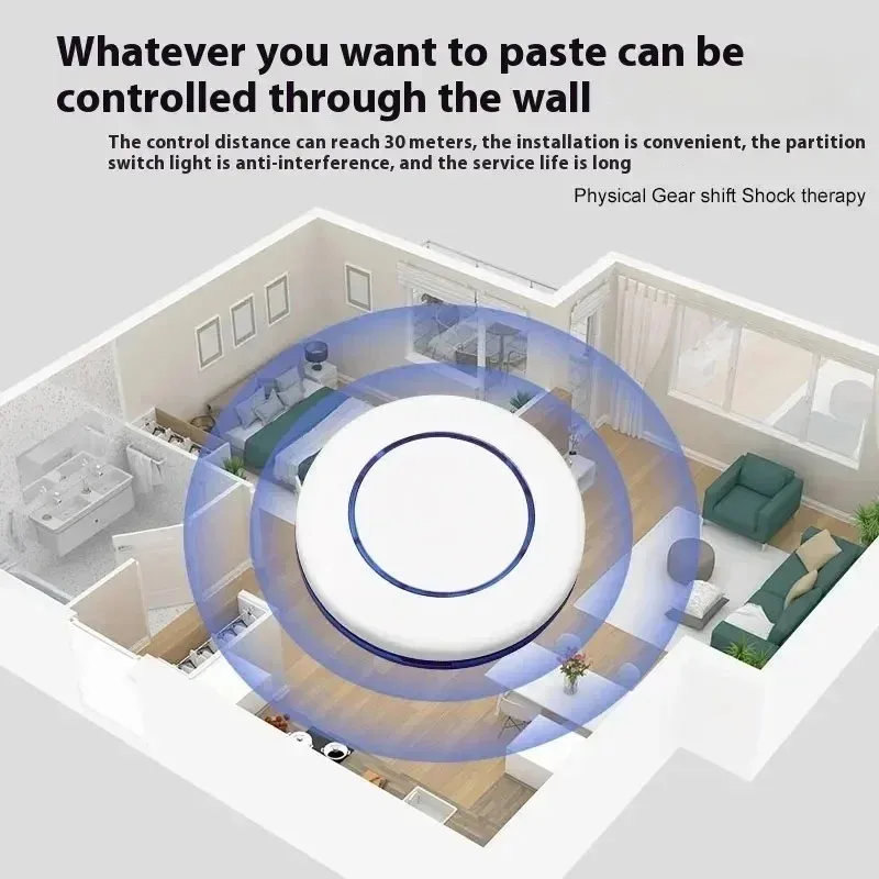 Wireless Control Light Switch Tool, Automatic Button Device, Intelligent USB Rechargeable, Convenient Remote Control Lazy People