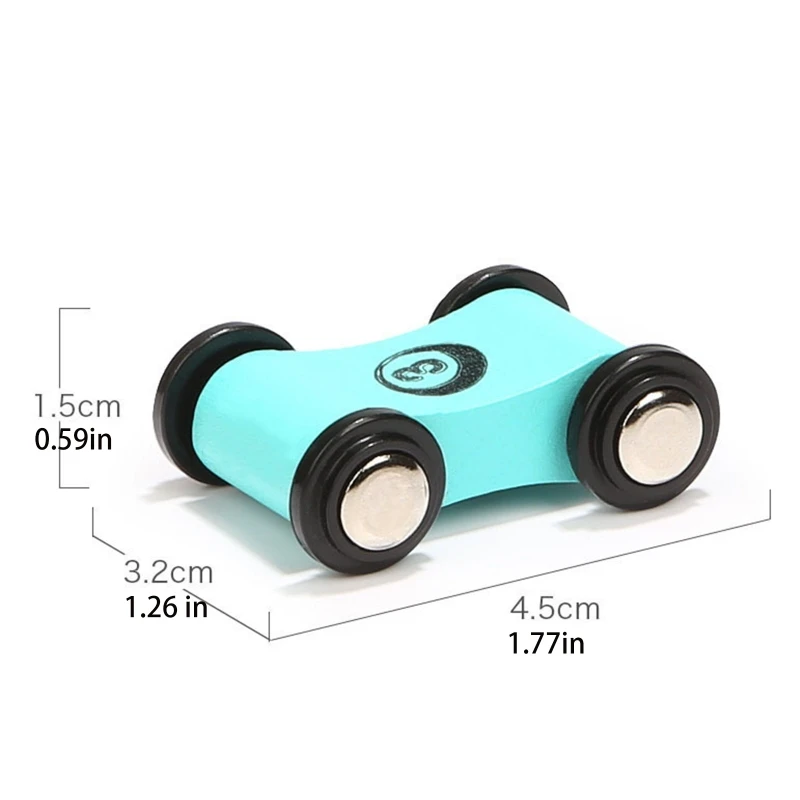 4pcs Track Toy Car Children;s Wooden Scooter Toy for Sliding Racing Toy Replacement Ramp Race Car Toy Gift for Baby Boys