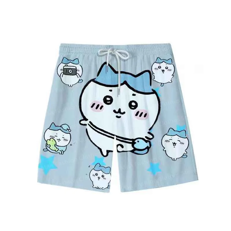 Summer Japanese anime Cartoon Phiikawa Usachi boy cute shorts couple casual Style Men Women Fahsion Comfortable Beach shorts 5