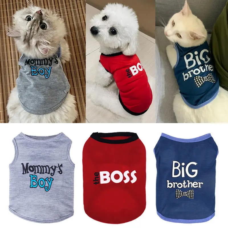 

Dog Clothes T-shirt Pet Clothes Print Vest XS-XL