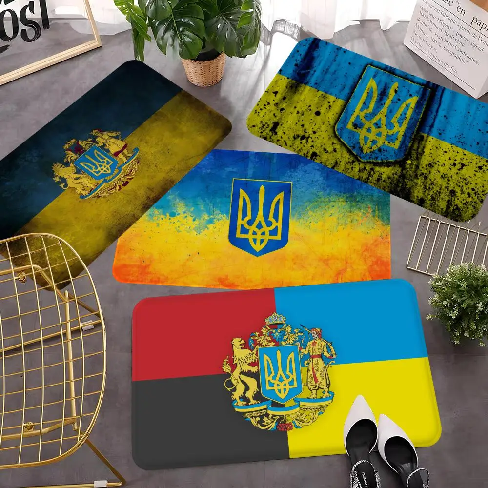 

Ukraine Ukrainian girl Flag Floor Mat Bath Mat Nordic Style Home Doormat Bathroom-Toilet Mats Bedroom Welcome Doormat