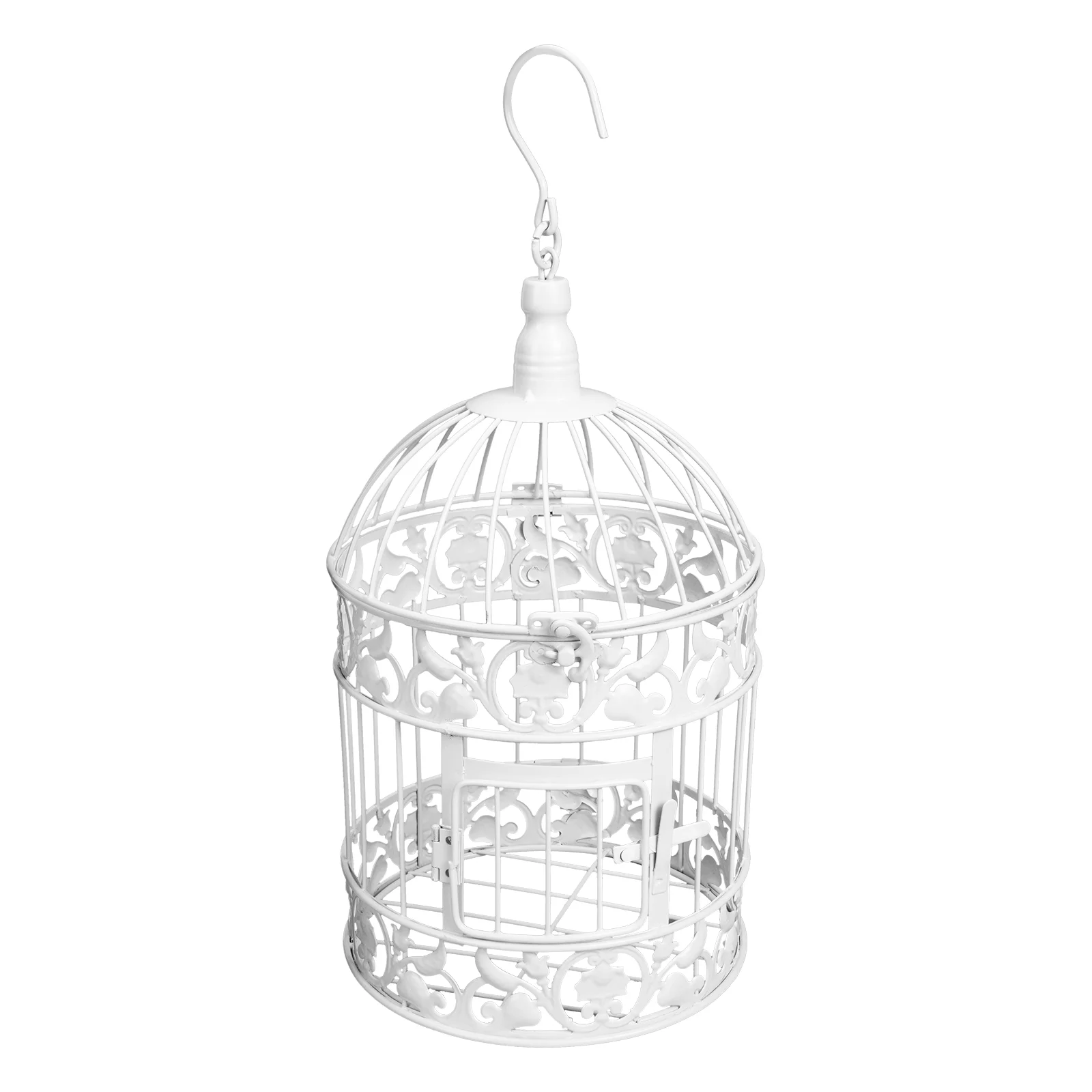 

European-Style Birdcage Adornment Bird Cage Wedding Decoration Window Display Wedding Party Birdcage Ornament Props(White)
