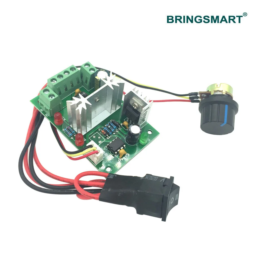 Bringsmart CCM6N DC PWM Motor Speed Controller 6V-30V Variable Speed Drive 6A Positive Inversion Mini Switch Controller dc motor speed controller