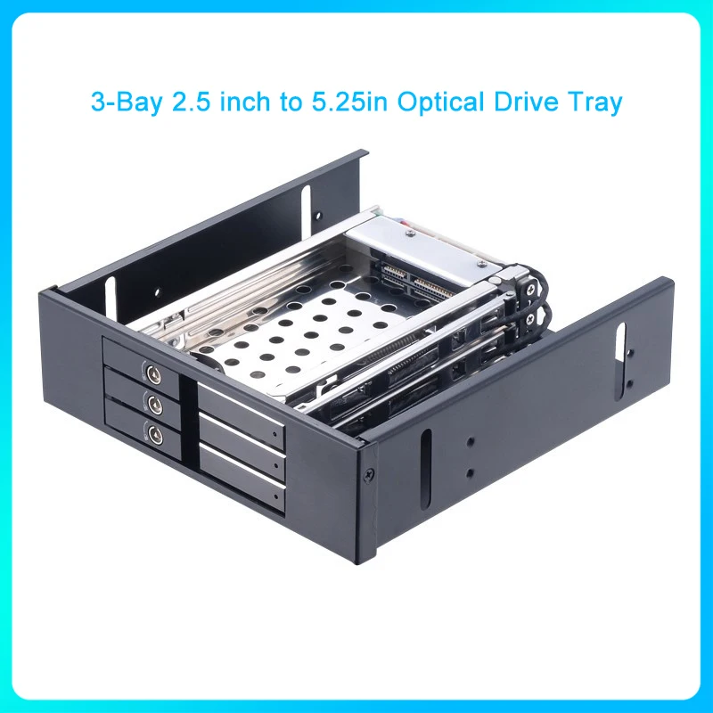 

3-Bay 2,5 дюймов до дюймов лоток оптического привода SATA HDD/SSD мобильный стеллаж