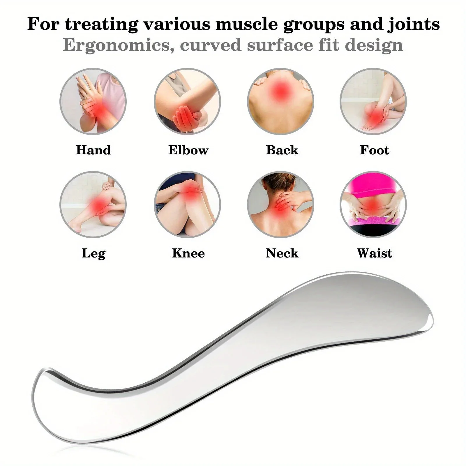 Stainless Steel Gua Sha Facial Tools Tighten Skin Massage Guasha Beauty Tool Guasha Tool Face Massager Tool for Body Eyes Neck