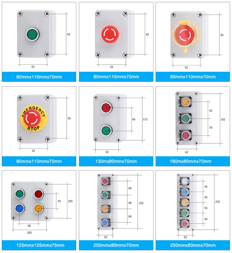 Auto-Locking Motor Control Box, Personalização, Múltiplas Especificações