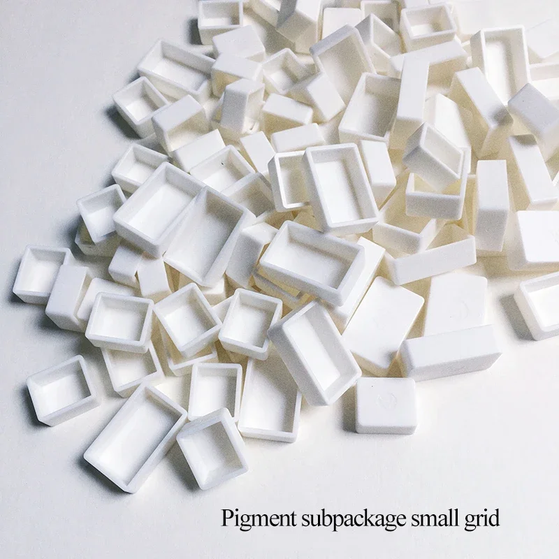 빈 전체/하프 팬/그리드/블록/케이스/박스 수채화 물감 그리드 빈 수채화 하위 패키지 상자 안료 페인트 보관 상자