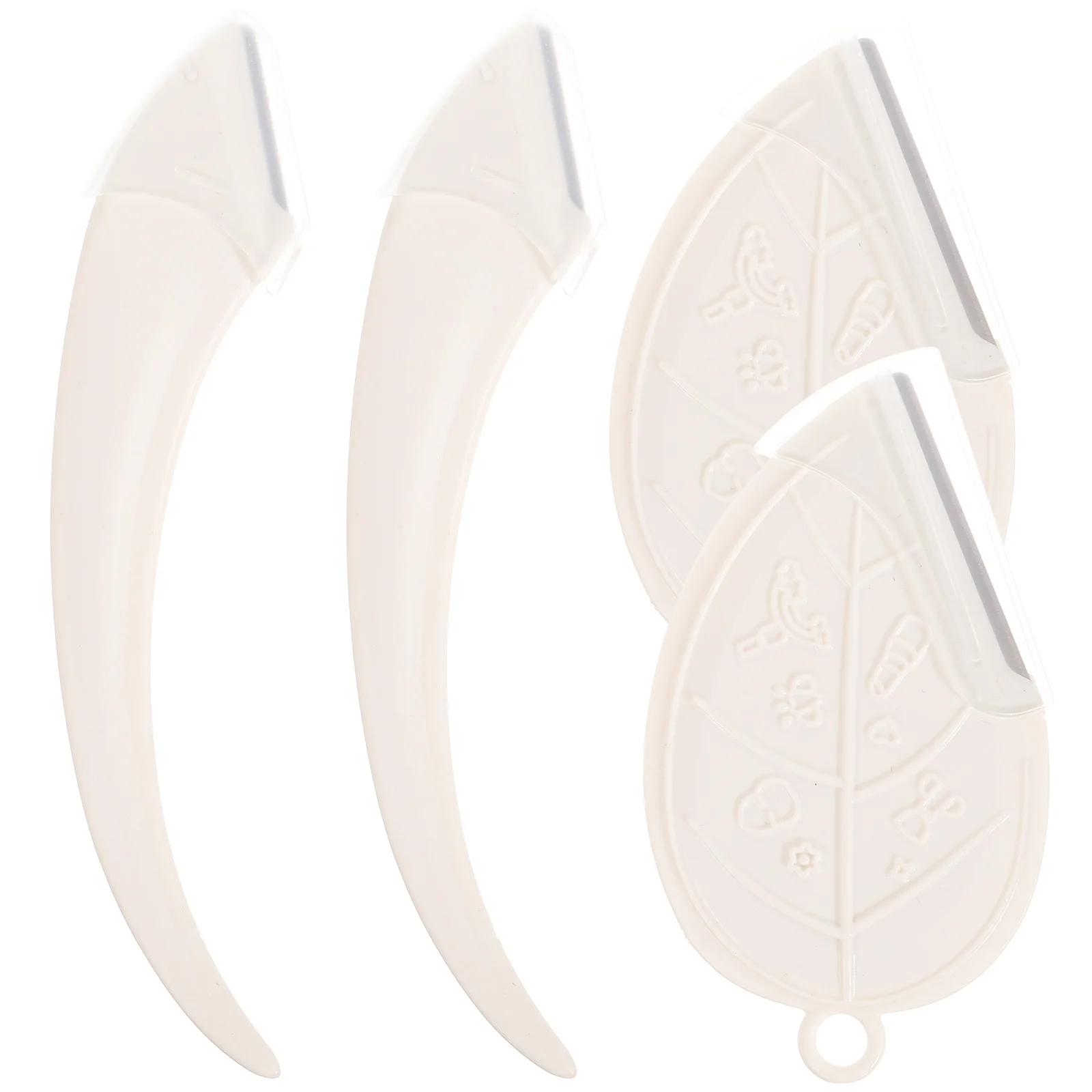 4 Pcs Rust-resistant Eyebrow Razor Face Shaver Mini Comfortable Handle Facial Razors Women Shavers Chrome Macro Blades 5