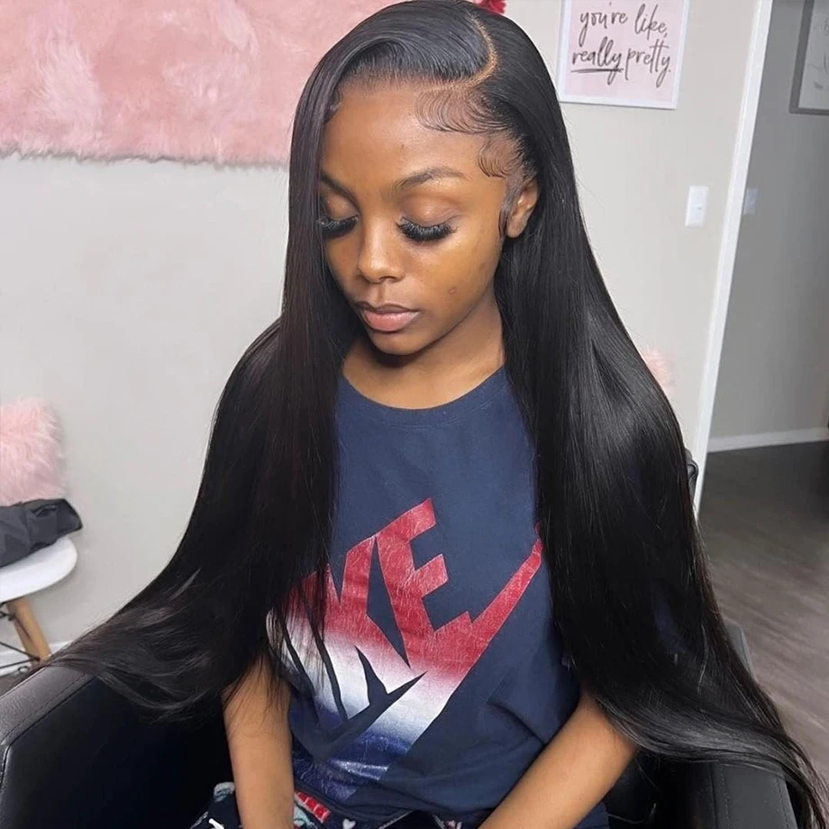 

Парик Из прямых человеческих волос, 28 Дюймов, 30 дюймов, 13 х4 дюймов