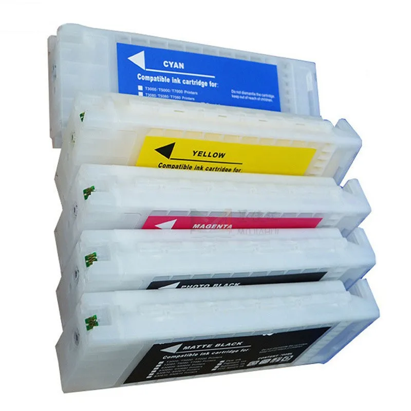 Cartucho de Tinta 700ml Compatível para Epson T3000 T3200 T5000 T5200 T7000 T7200 com Tinta Pigmento T6941 T6942 T6943 T6944 T6945 - Imagem 2