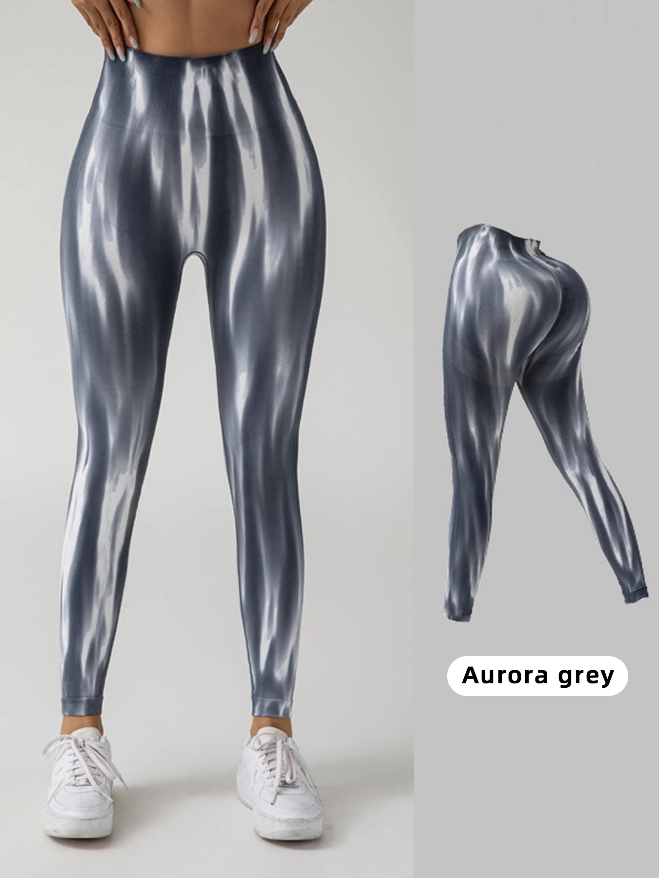 أورورا التعادل صبغ سلس اليوغا السراويل عالية الخصر بعقب رفع الصالة الرياضية اللياقة البدنية الجري الرياضة طماق ملابس محكمة للتمرين للنساء