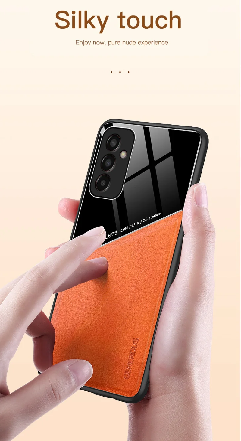 Prabangus odinis telefono dėklas, skirtas „Samsung Galaxy M13 4G M23 M33 M53 5G A03 Core A03S A13 A23 A33 A53 A73“ dangteliui su silikoniniu dėklu_voghion.com