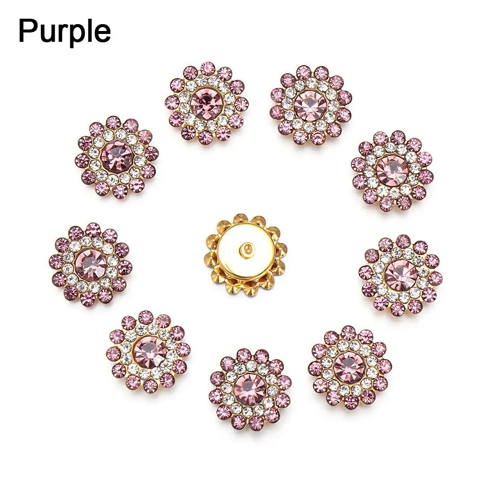 BORDSTRACT 50 Bottoni Diamante In Cristallo K9 E Zinco, Color Argento, 20 Mm, Con Disegno Floreale – Per Abiti, Divani E Decorazione Fai Da Te