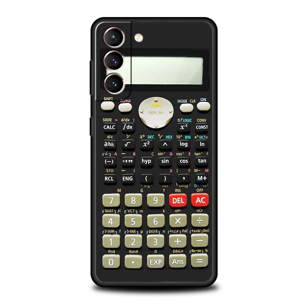 Vintage Calculator Design Silicone Phone Case - Retro Style Protective Cover