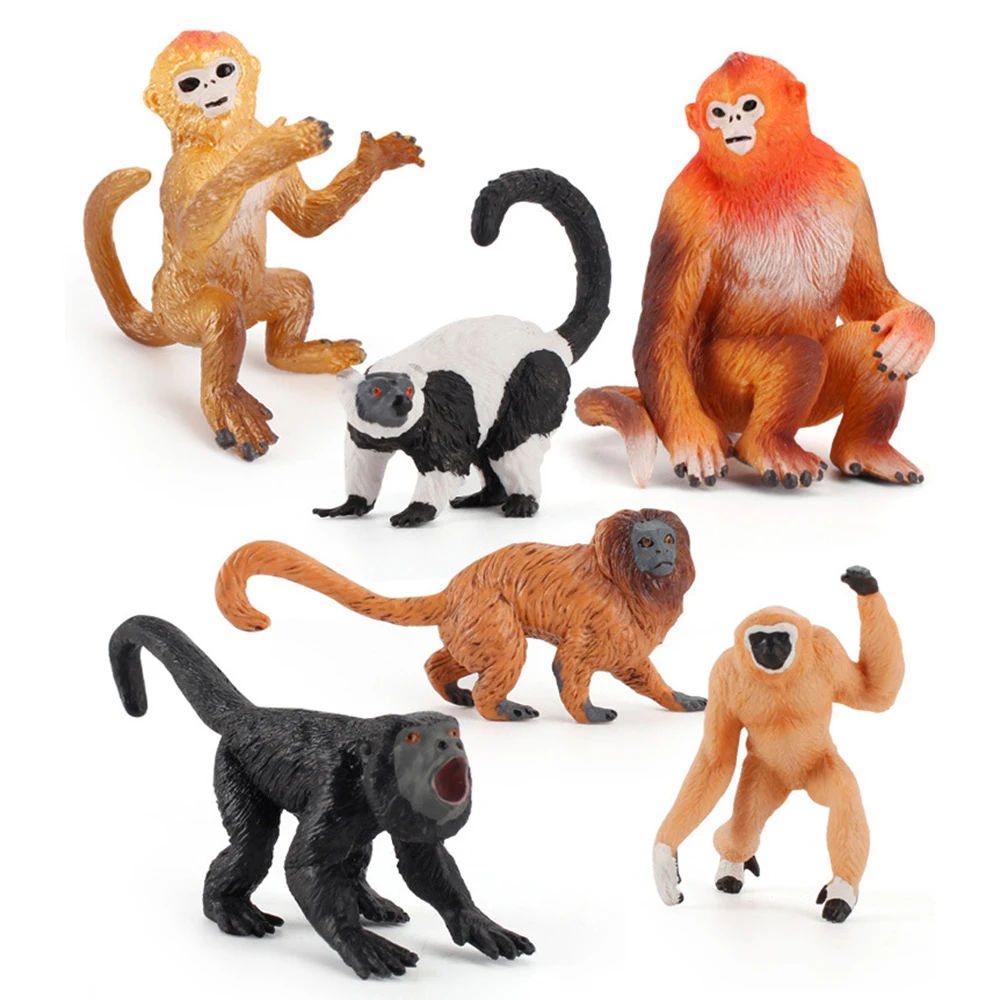 

Simulation Cute Animals Figurines Monkey Ape Models Toys Gifts for Kids Child Miniature Wild Life Action Figures Collection Toys