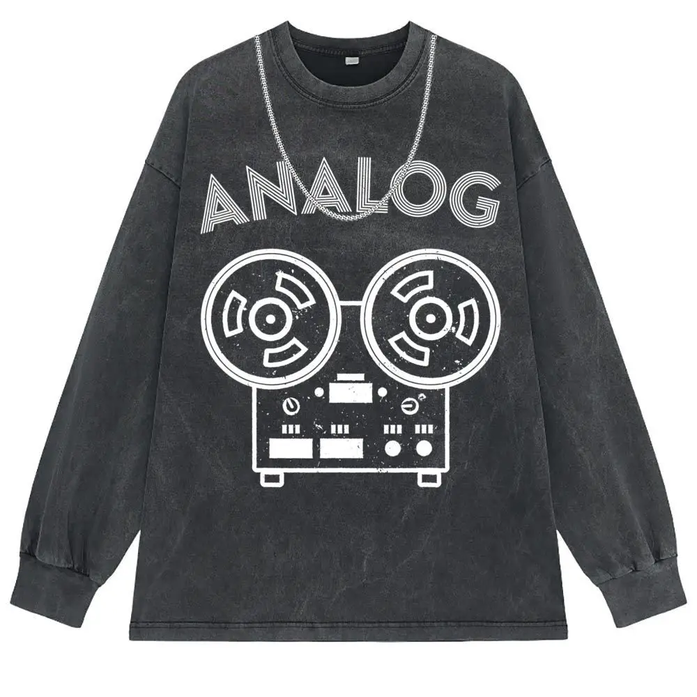 Funky Men Sweatshirts Ana-og-Vintage-Ree-To-Ree-Audio-Recording-Sound-Engineer-T-Shirt__921 Printed On Hoodies  Long Sleeve Printing Hoods Lovers Day __921