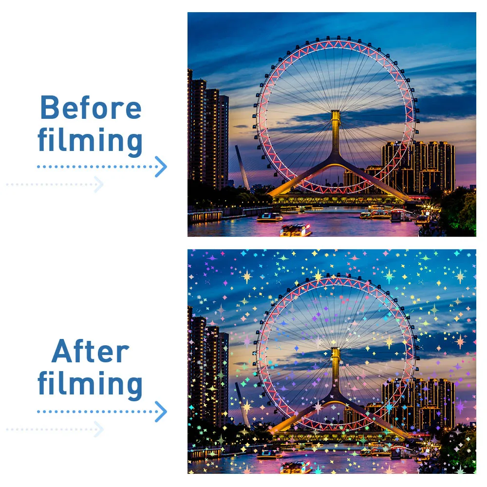 Adhesive Cold Laminating Film A4 Paper Holographic Film Stars Glass Heart Glitter to DIY Color Photo Laminating Lamination Film 50 Sheets