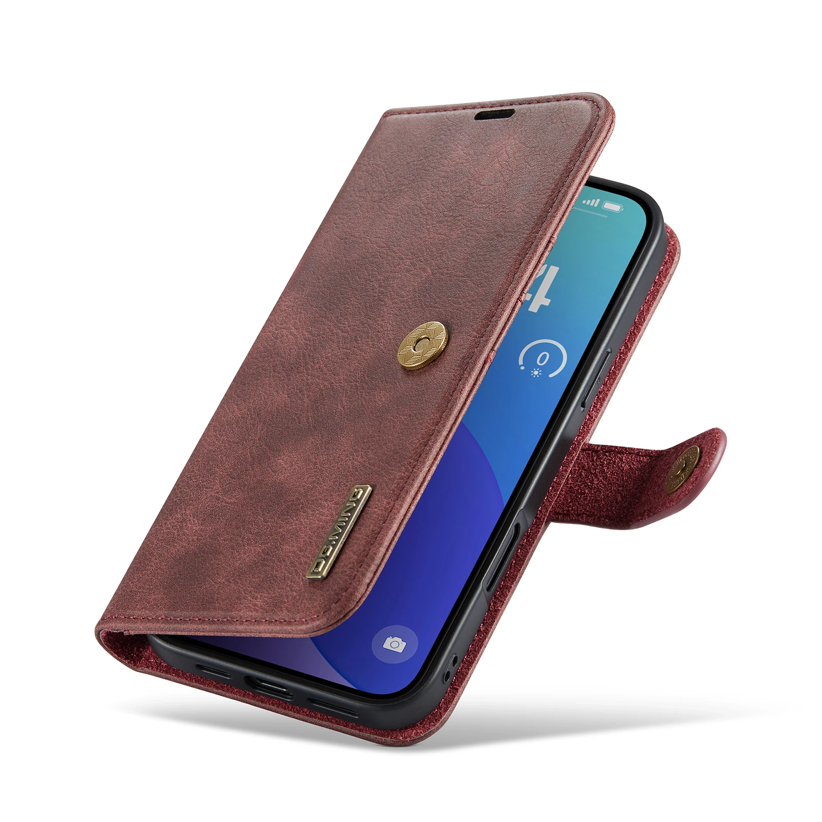 Magnetic 2-in-1 Detachable Leather Wallet Case with 3-Card Flip Cover