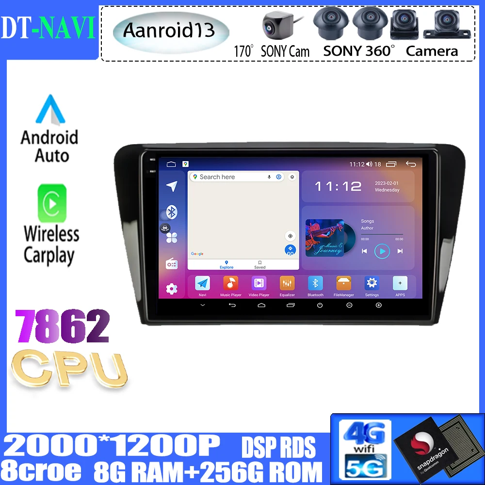 

Android 13 Car Radio Multimedia Video Player Navigation Stereo GPS For Volkswagen SKODA Octavia 3 A7 2013 - 2018 4G LET WIFI BT