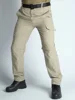 Two Ways Wearing Cargo Pants Quick Dry Tactical Pants Summer Working Trousers Multi Pockets Detachable Long Hiking Pants Outdoor 2