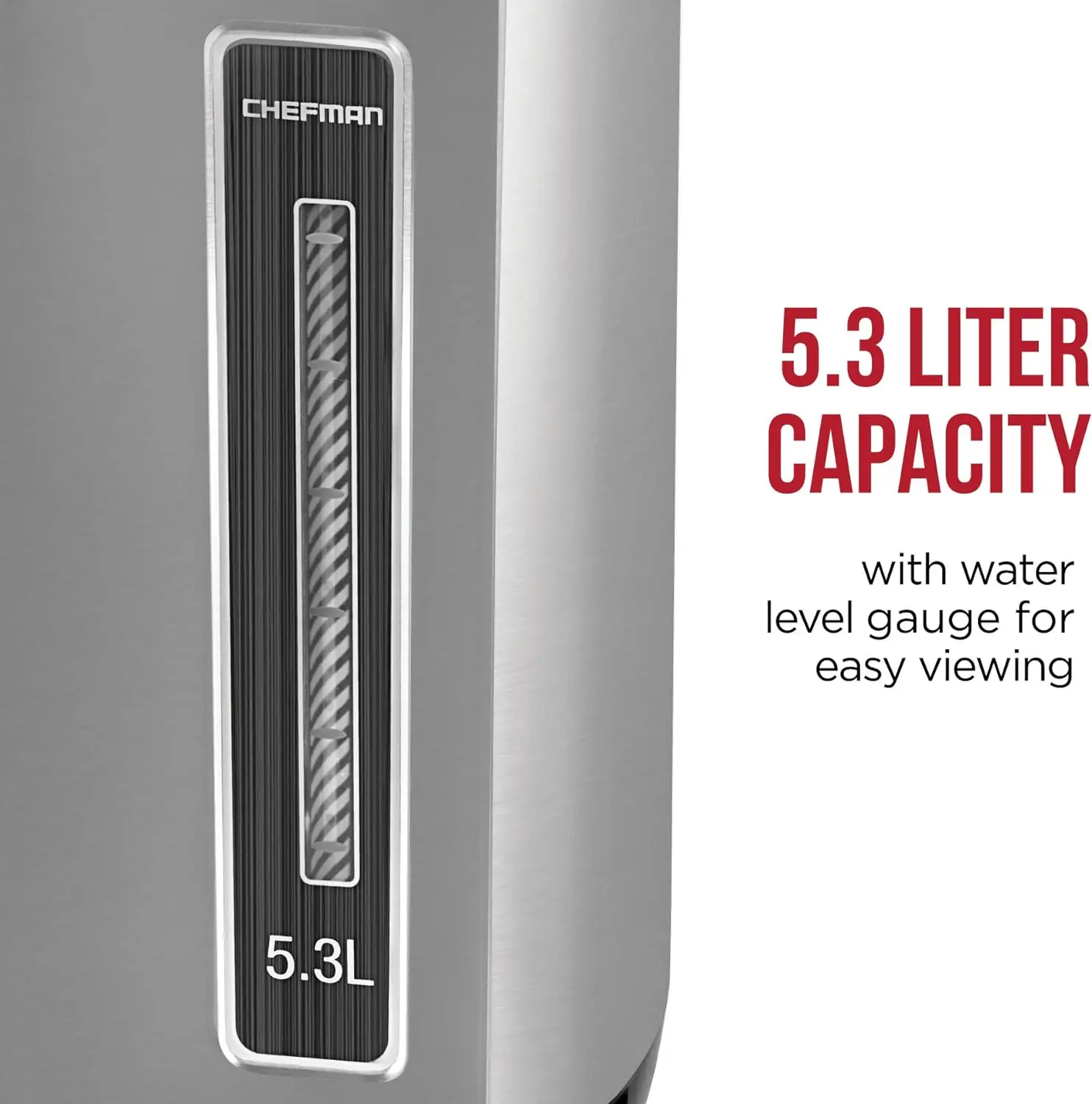Chef electric kettle urn with automatic and manual dispensing buttons, safety lock, instant heating of coffee and tea