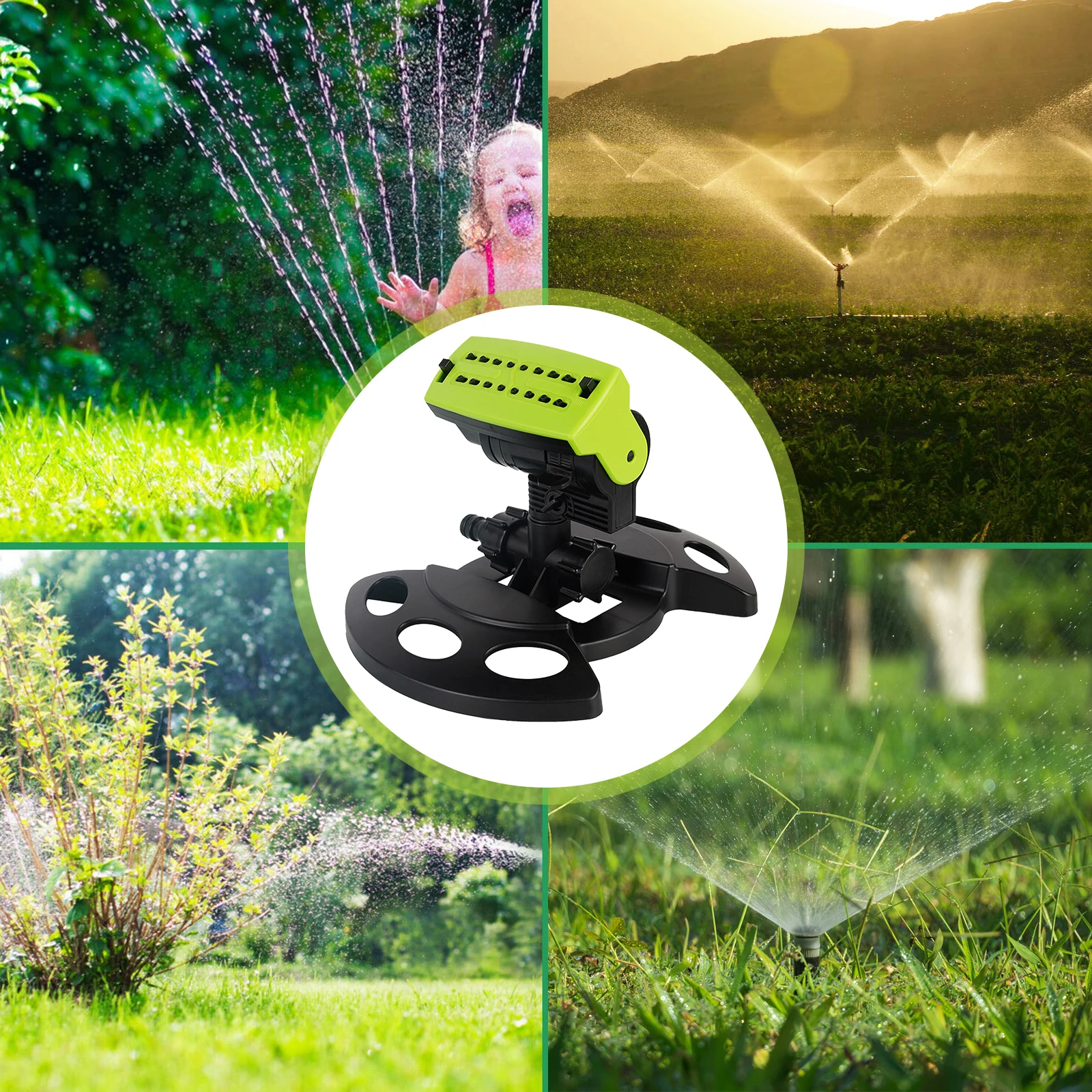 Arroseur automatique de jardin et de pelouse - Avec système d'arrosage  rotatif à 360° - grace aux têtes de pulvérisation de précision rotatives