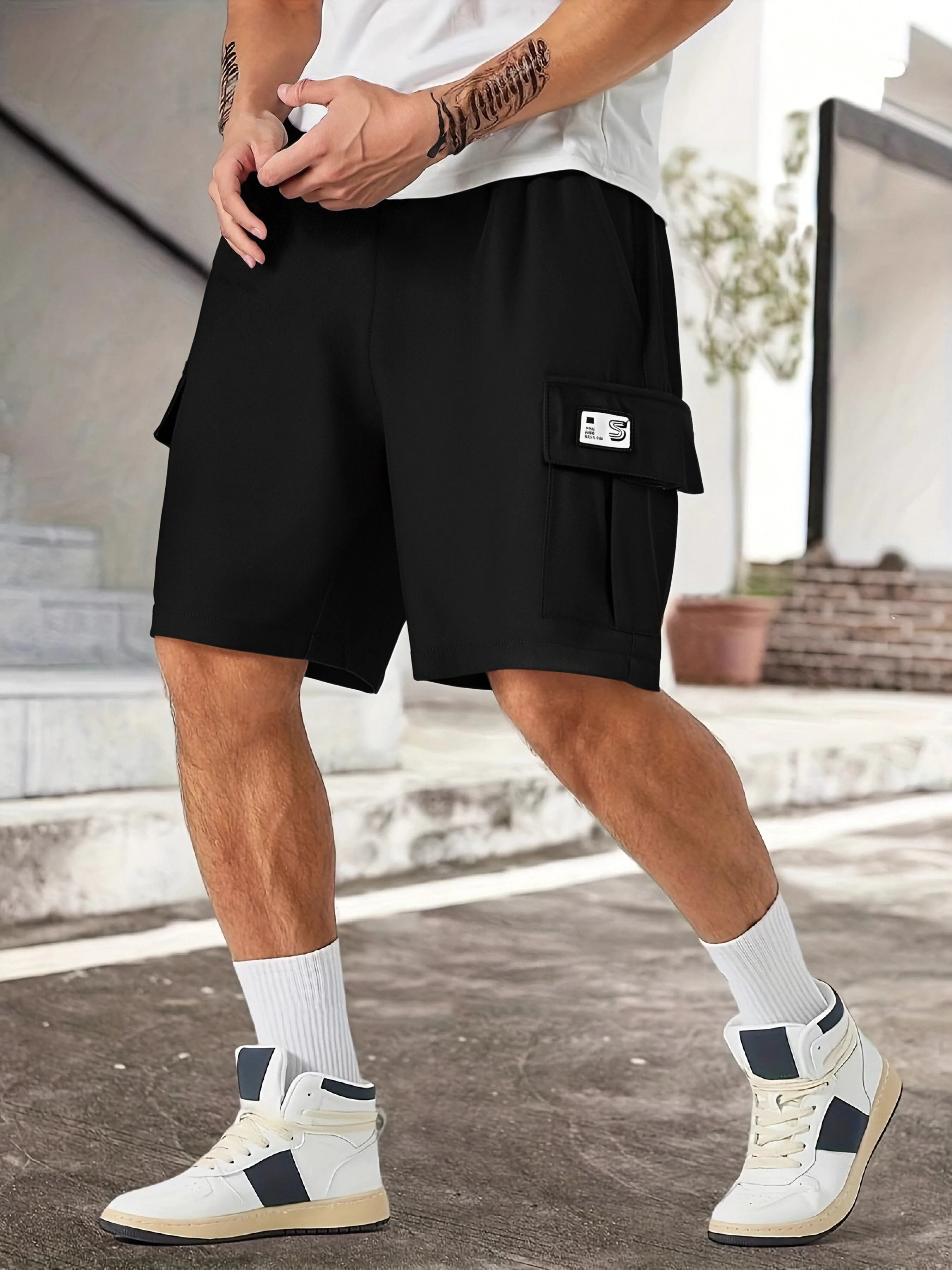 Summer Shorts Men Gym Sport Running Squat Fitness Workout Man Short Pants Breathable Quick-drying Drawstring Mens Shorts 4