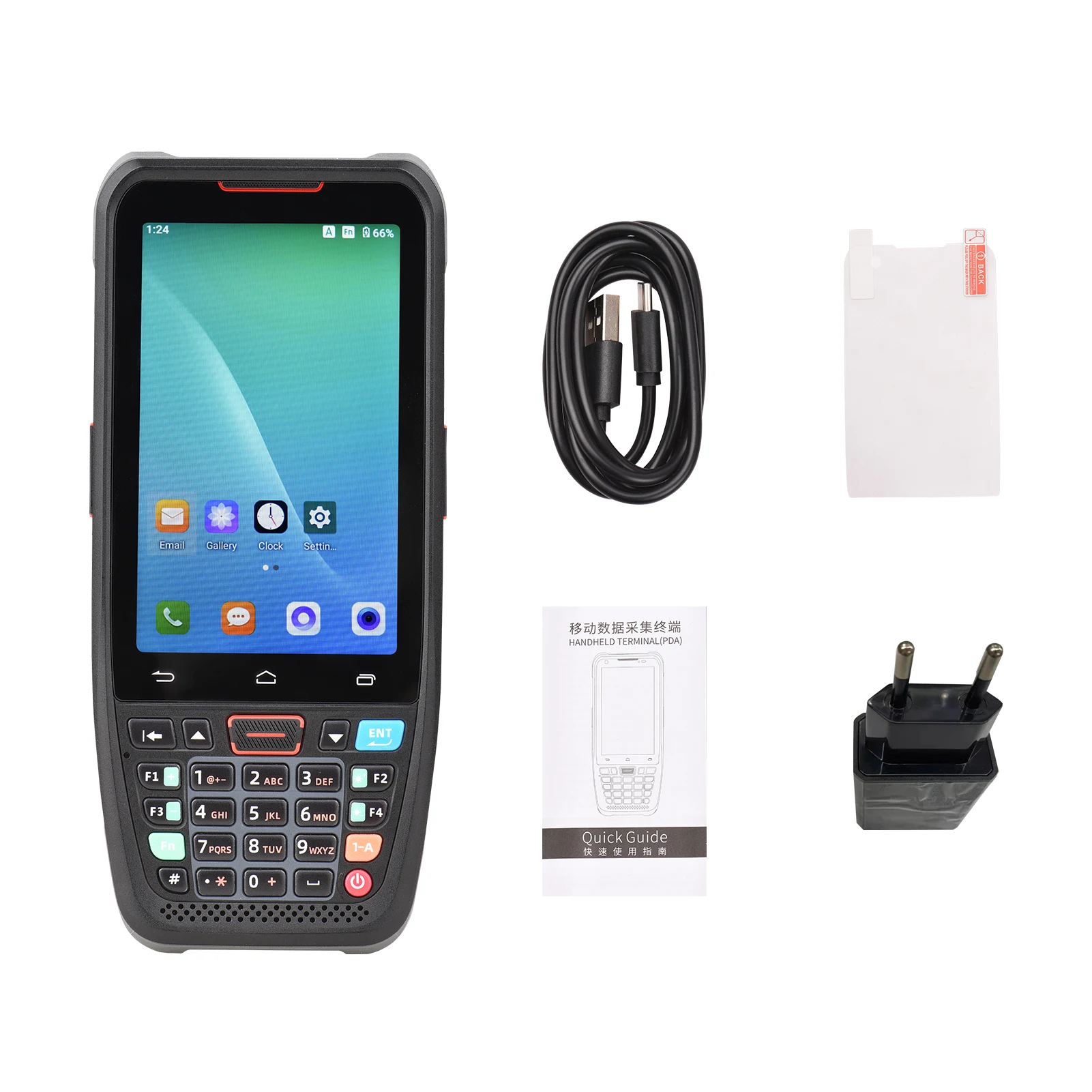 laser scanner Handheld CD40 POS Android 10.0 PDA Terminal 1D/2D/QR Barcode Scanner Support 2/3/4G WiFi BT Communication w/4.0 Inch Touchscreen desktop scanner