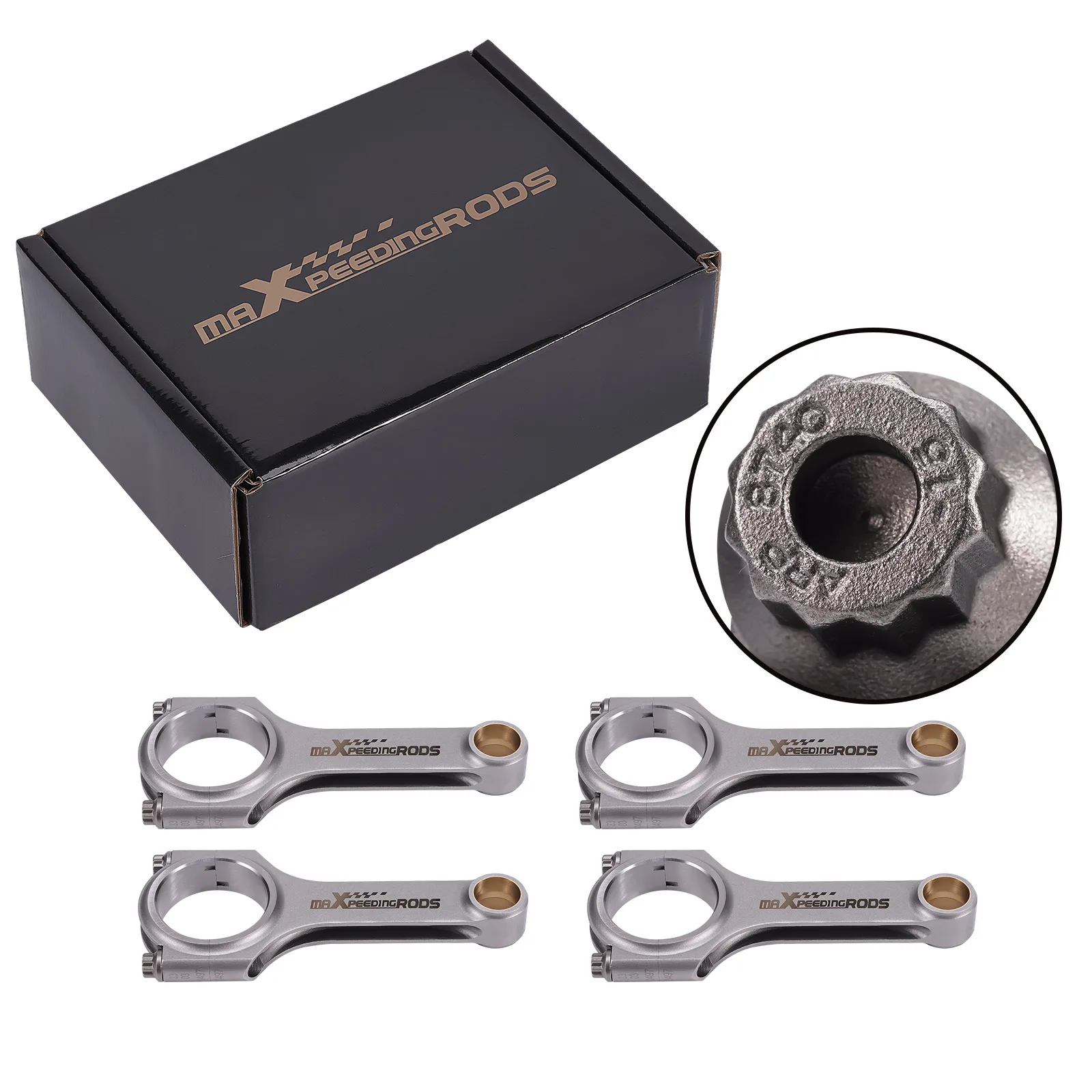 ̾ 4G92  H-  Conrods ε  3/8 ARP 2000 Ʈ Bielles 120mm 800hp