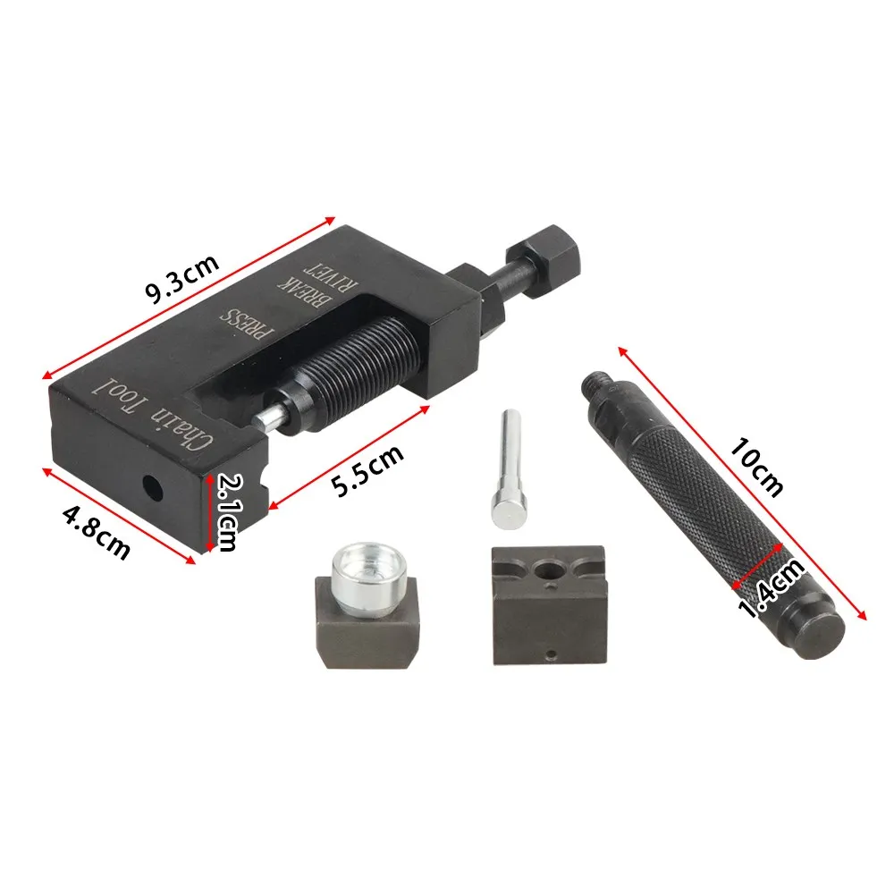 Motorcycle Chain Breaker Repair Tool Set Motorbike Chain Splitter Breaker Riveting Tool for 520 525 530 ATV