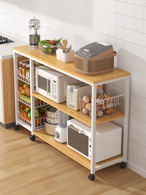 Kitchen Microwave Cabinet Storage  Multifunctional Microwave Rack -  Household - Aliexpress