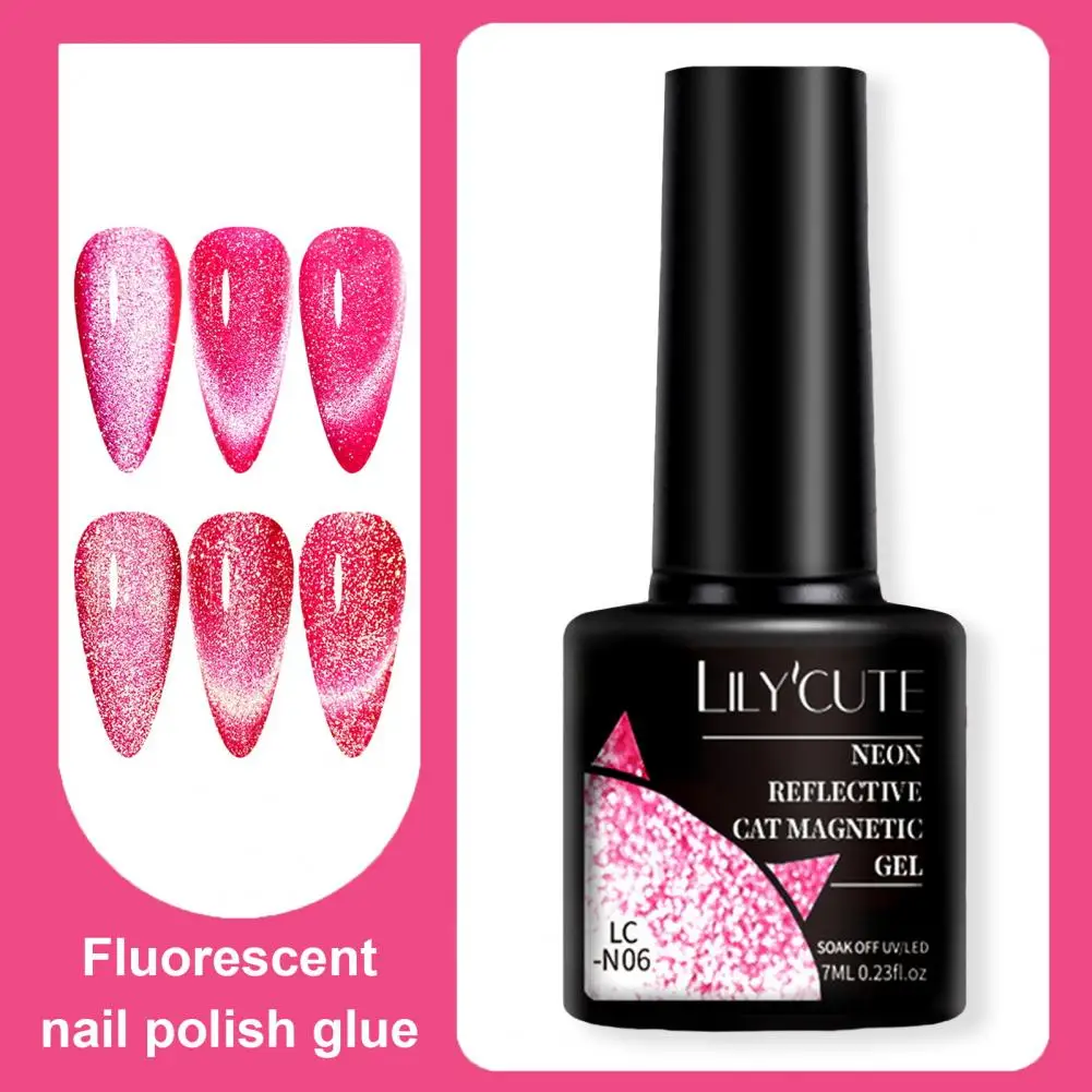 

Лак для ногтей для вечеринок Привлекательный блестящий эффект долговечный безопасный очаровательный флуоресцентный лак для ногтей для элегантных ногтей Блестящий