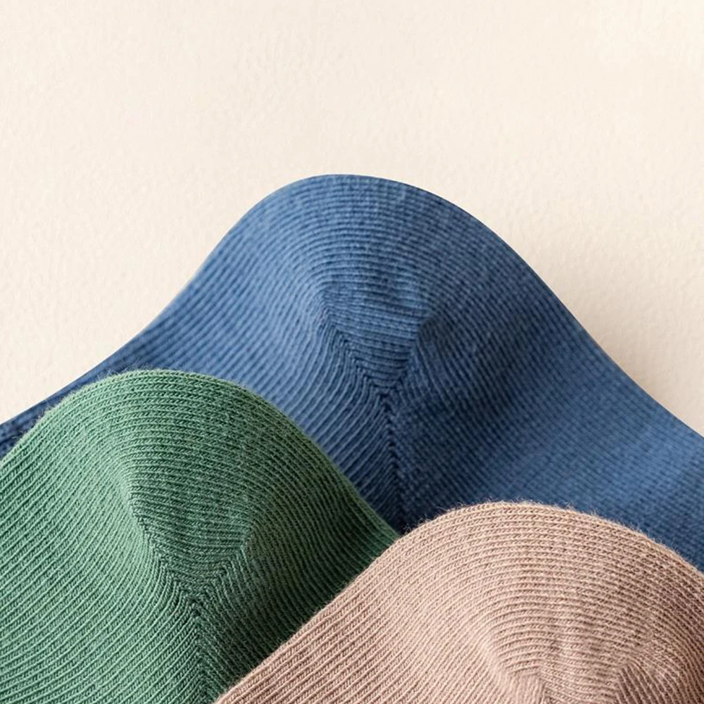 Men Cotton Socks 6Pair Solid Color Harajuku Antibacterial Deodorant Business Casual Low Tube Soft Simple Fashions Sports Socks