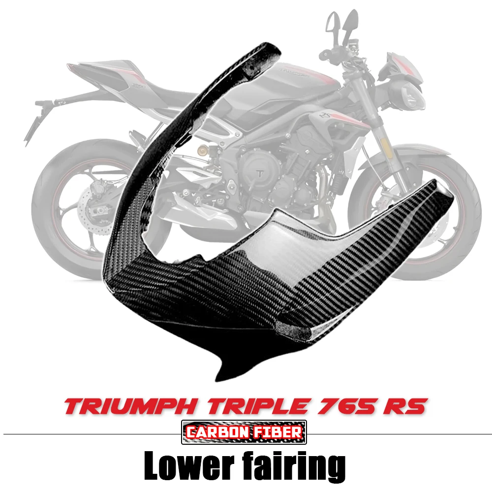 

Для Triumph Street Triple 765RS 2016 -2021 2020 2021 100% полностью сухой 3K нижний обтекатель из углеродного волокна аксессуары для мотоциклов