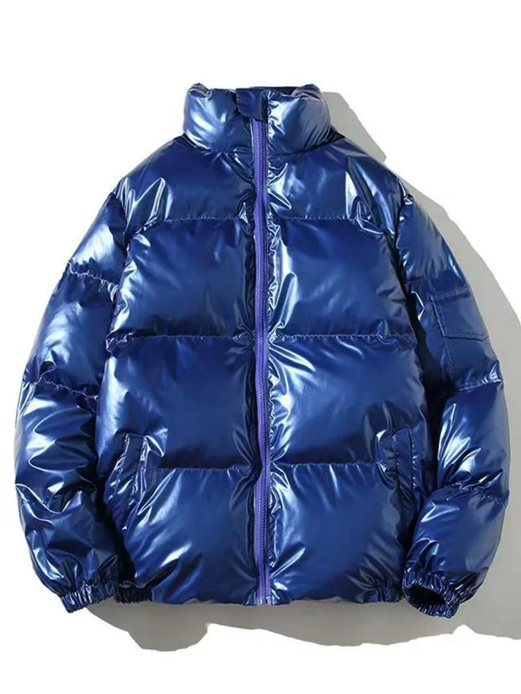 23 Winter Bright Face Standing Collar Cotton Coat Men's Large Cotton Coat Short Style New Korean Version Thickened Bread