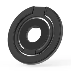 Magnetic Ring Phone Holder and Stand with Double - Sided Grip (Black)