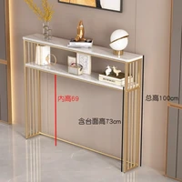 Étagère d'entrée sur pied étroite dorée de luxe, organisateur de rangement de Table de Console arrière de canapé polyvalent pour Table de salon 5