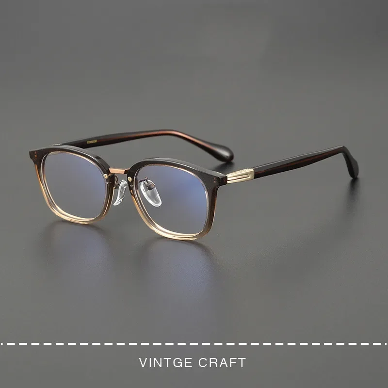 

WYT KS-117 Sheet fashion men's and women's Oval frame two-color myopia glasses frame can be equipped with degree pieces