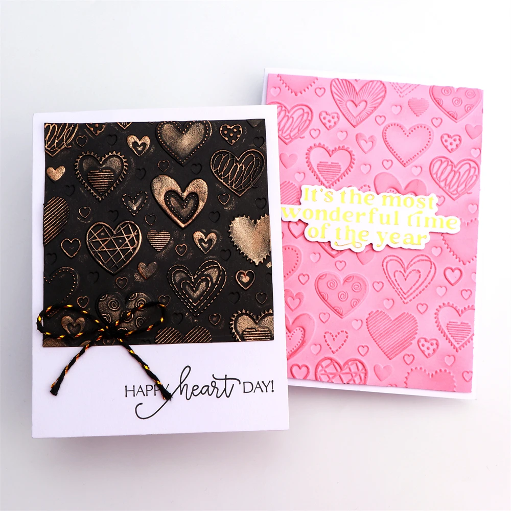 3D Texture Embossing Folder Valentine's Day Background Embossing Folder For Template Card Making Scrapbooking Paper Craft