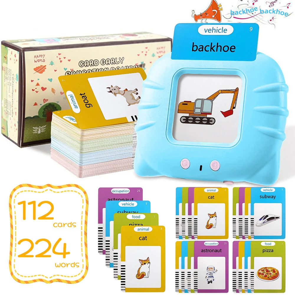 Early Montessori Educational Toys Talking Flash Cards Learning Talking Language English Electronic Audio Book Toy Children Gifts educational learning toy,alphabet educational toys