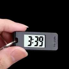 2025 미니 전자 시계 키체인 - 타원형, 디지털 디스플레이. 학생들에게 이상적입니다. LED 시간 판독 기능